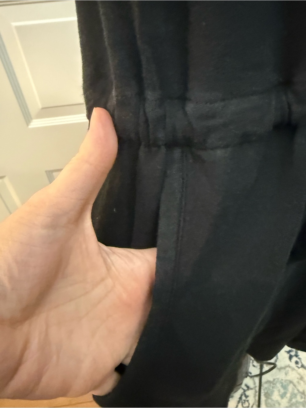 Merona Black Sleeveless Drawstring Mini Dress - Picture 3 of 5